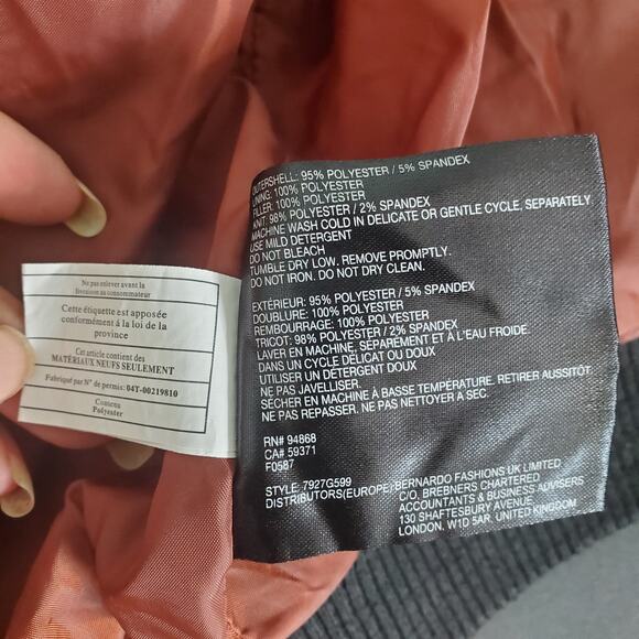 Collection B New York Velour Bomber Quilted Jacket - Size S - Picture 8 of 9